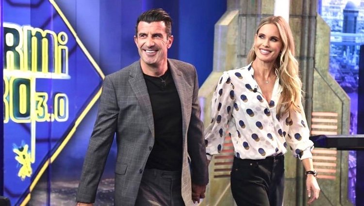 Luis Figo y Helen Svedin en 'El Hormiguero'