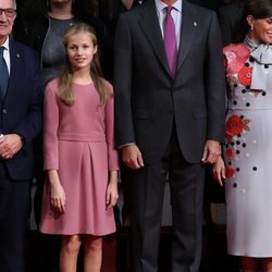 El Rey Felipe y la Princesa Leonor en la recepción previa a los Premios Princesa de Asturias 2019