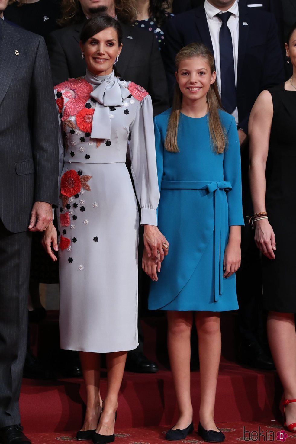 La Reina Letizia y la Infanta Sofía en la recepción previa a los Premios Princesa de Asturias 2019