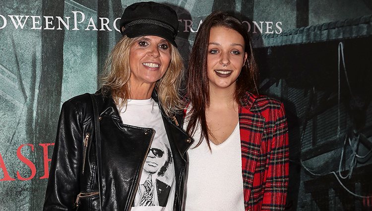 Arancha de Benito y su hija Zaira en la presentación de la 'Halloween week 2019' del Parque de Atracciones de Madrid