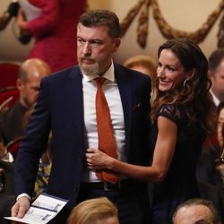 Robert Gavin Bonnar y Telma Ortiz llegando a los Premios Princesa de Asturias 2019