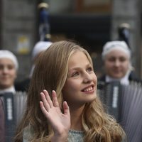 La Princesa Leonor saludando en los Premios Princesa de Asturias 2019