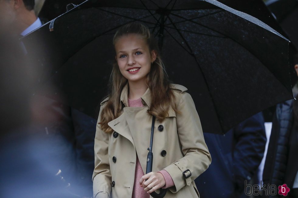 La Princesa Leonor durante su visita a Asiegu, Premio Pueblo Ejemplar de Asturias 2019