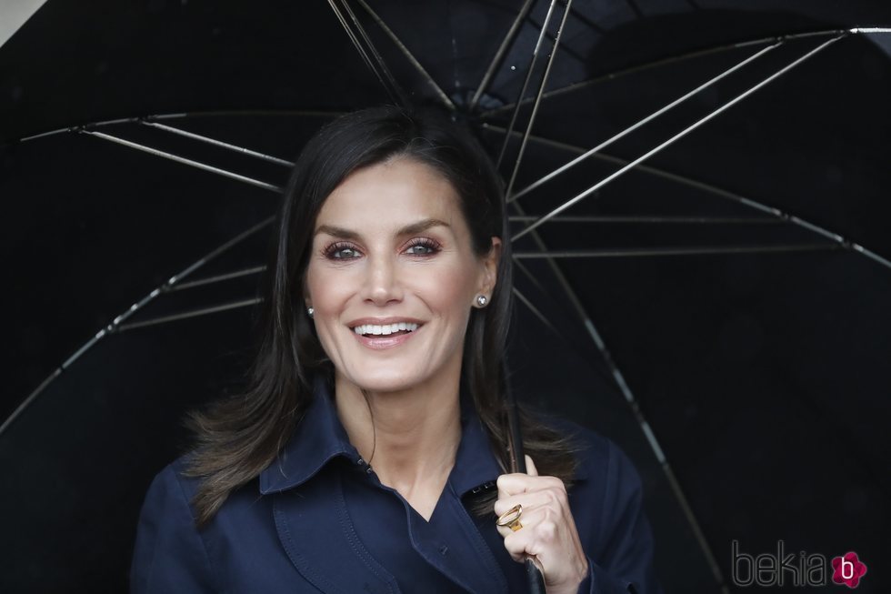 La Reina Letizia durante su visita a Asiegu, Premio Pueblo Ejemplar de Asturias 2019