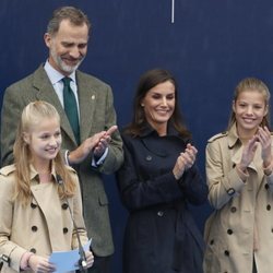 La Princesa Leonor dando su discurso en el acto de entrega del Premio Pueblo Ejemplar de Asturias 2019