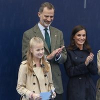 La Princesa Leonor dando su discurso en el acto de entrega del Premio Pueblo Ejemplar de Asturias 2019