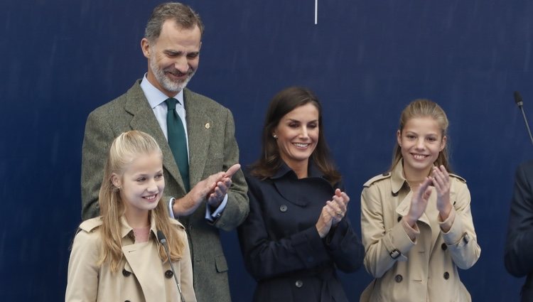 La Princesa Leonor dando su discurso en el acto de entrega del Premio Pueblo Ejemplar de Asturias 2019