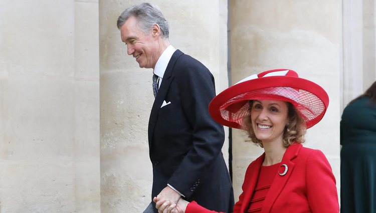 Los Príncipes Guillermo de Luxemburgo y Sibilla Weiller en la boda de Jean Christophe Napoleón