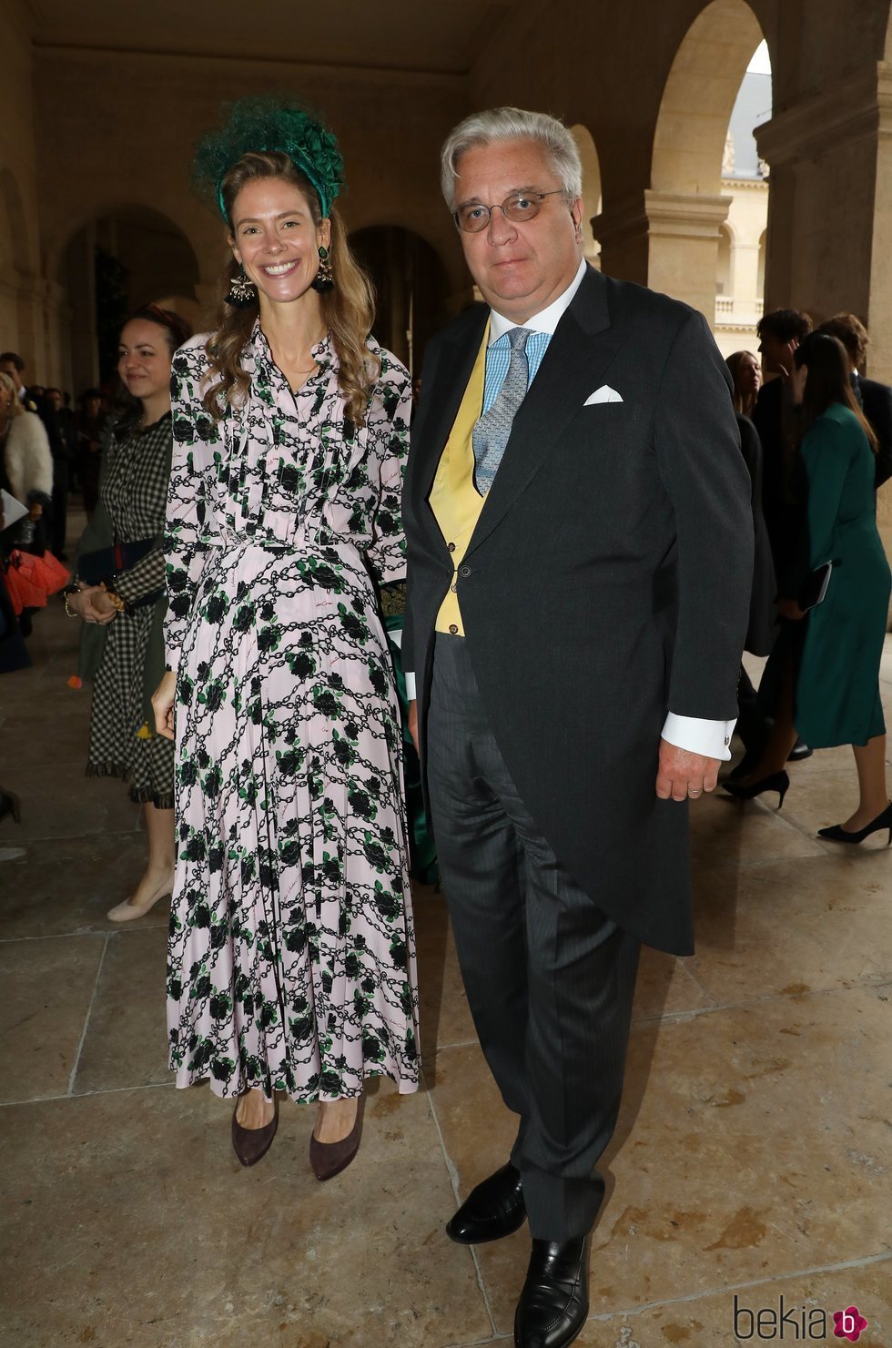 El Príncipe Laurent de Bélgica y la Princesa María Anunciata en la boda de Christophe Napoleón