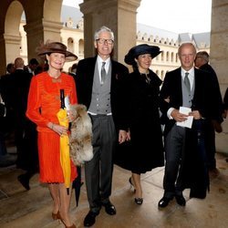 Las Princesas Margarita de Luxemburgo y María de Borbón-Dos Sicilias junto al Príncipe Nicolás de Liechtenstein y el Archiduque Simeón de Austria