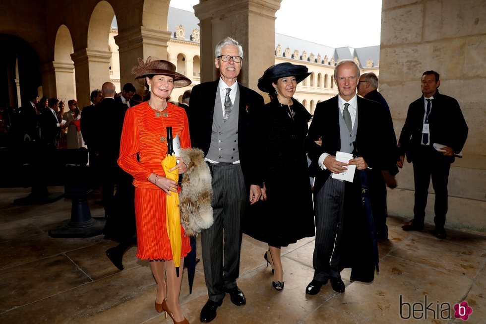 Las Princesas Margarita de Luxemburgo y María de Borbón-Dos Sicilias junto al Príncipe Nicolás de Liechtenstein y el Archiduque Simeón de Austria