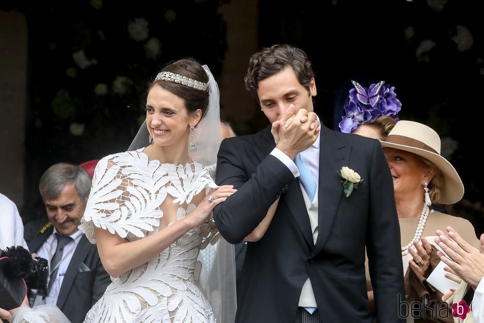 Jean Christophe Napoleón y la Condesa Olympia de Austria en el día de su boda