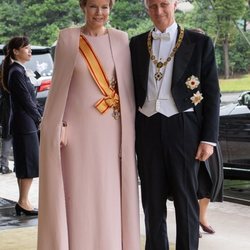 Felipe y Matilde de Bélgica en la entronización de Naruhito de Japón