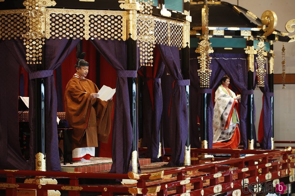 Naruhito y Masako de Japón en la entronización de Naruhito de Japón