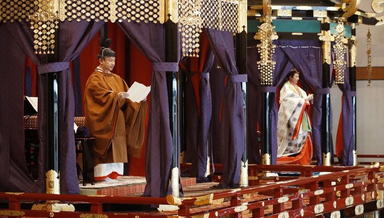 Naruhito y Masako de Japón en la entronización de Naruhito de Japón