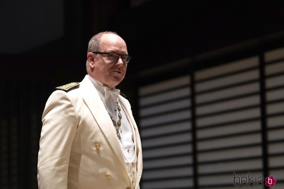 Alberto de Mónaco en la cena por la entronización de Naruhito de Japón