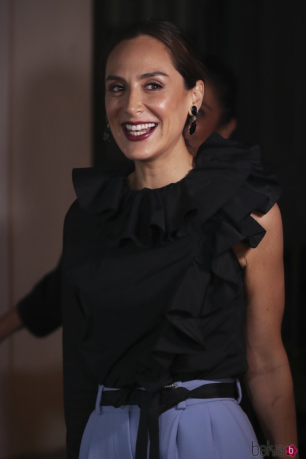 Tamara Falcó, muy sonriente en un evento de un mercado gastronómico