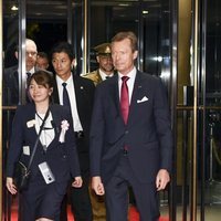 Enrique de Luxemburgo en el banquete organizado por la entronización de Naruhito de Japón