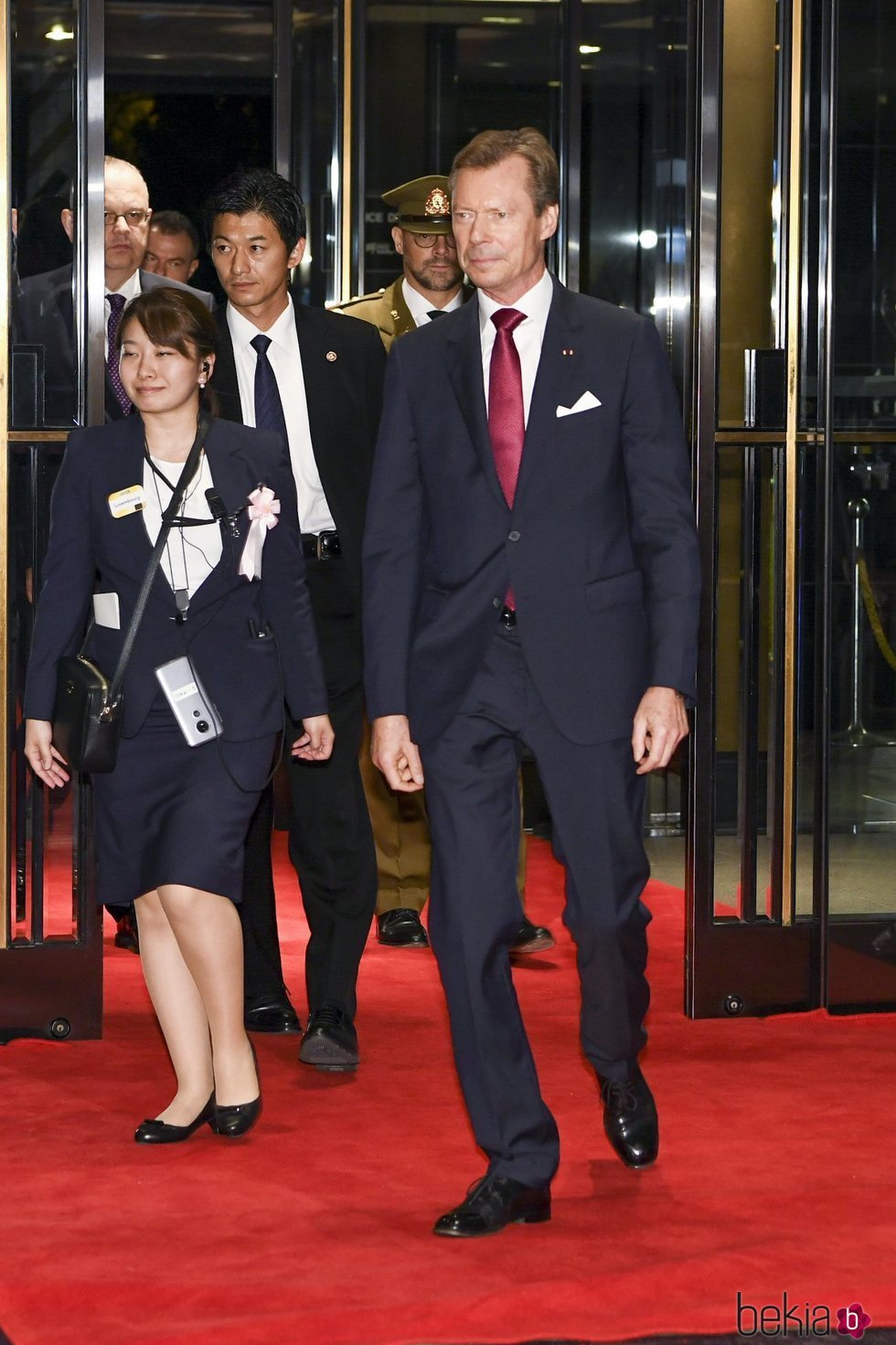 Enrique de Luxemburgo en el banquete organizado por la entronización de Naruhito de Japón