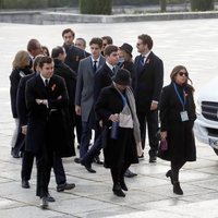 La familia Franco en el Valle de los Caídos para la exhumación de Franco