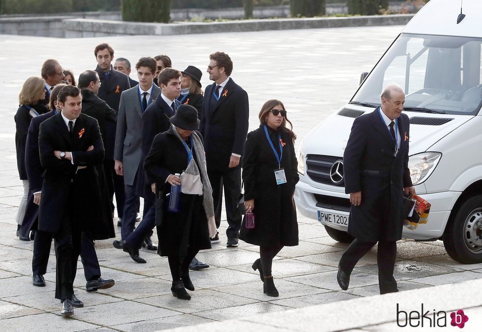 La familia Franco en el Valle de los Caídos para la exhumación de Franco