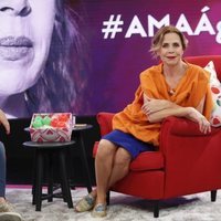 Ágatha Ruiz de la Prada visitando 'Aquellos maravillosos años'