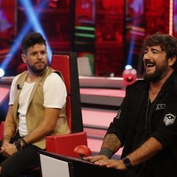 Antonio Orozco y Pablo López en los sillones de 'La Voz' pero en 'El Hormiguero'