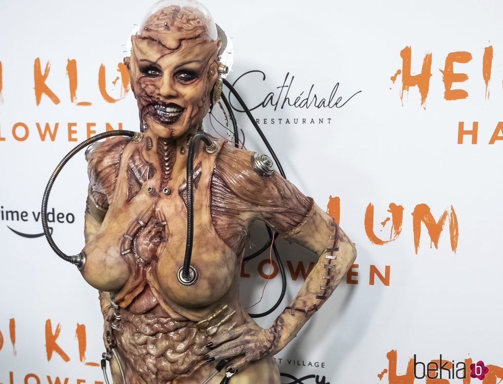 Heidi Klum en el photocall de su fiesta de disfraces de Halloween 2019