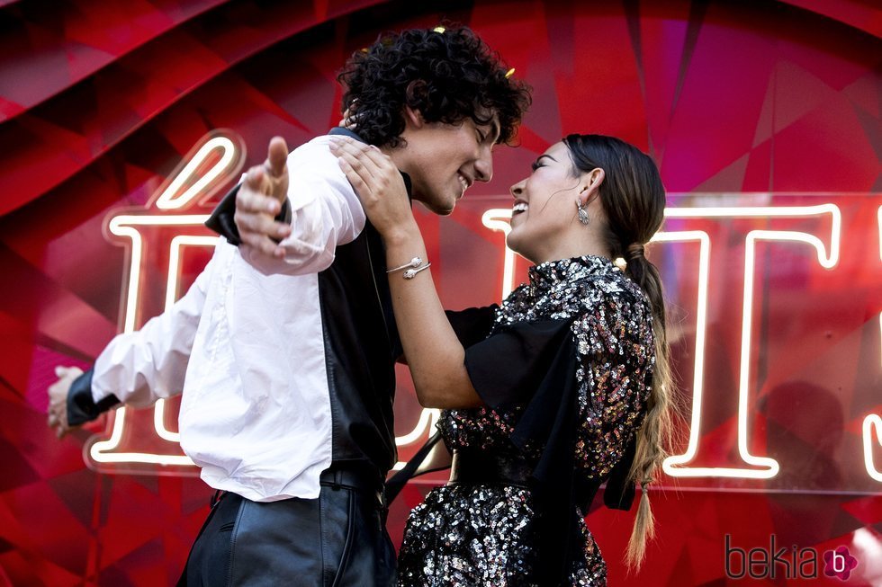 Danna Paola y Jorge López, muy cómplices en la premiere de la segunda temporada de 'Élite'