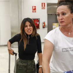 Chabelita Pantoja y Ducle en el aeropuerto de Madrid tras su regreso de Dubai