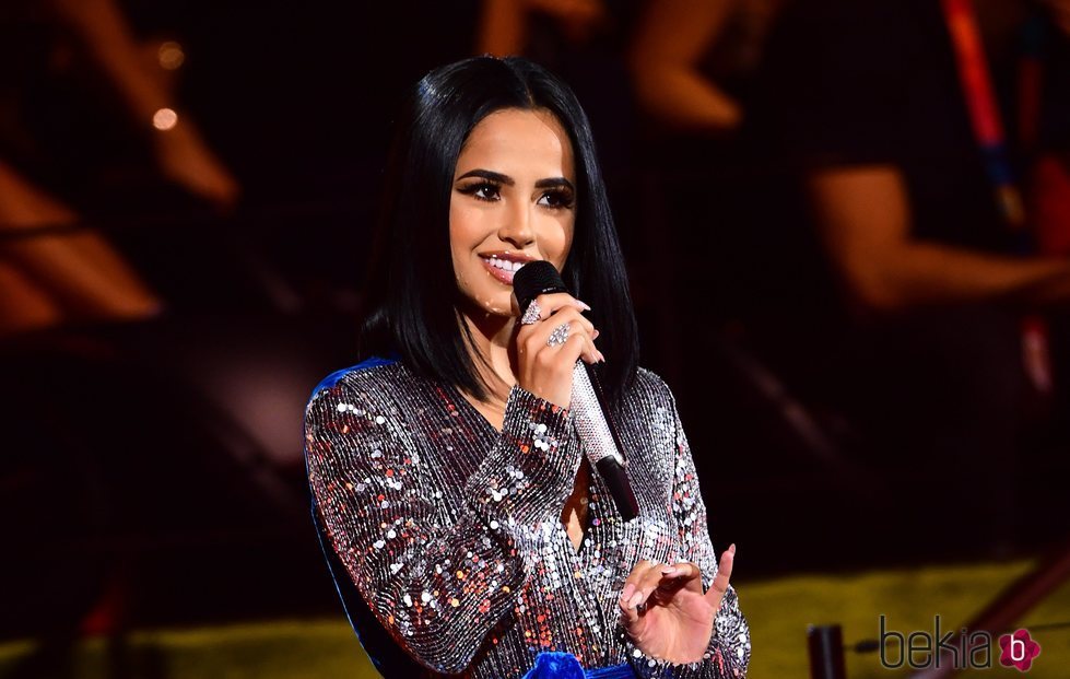 Becky G durante un momento de la gala de los MTV EMAs 2019