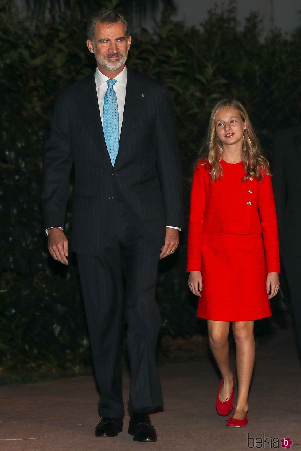 El Rey Felipe y la Princesa Leonor a su llegada a los Premios Princesa de Girona 2019