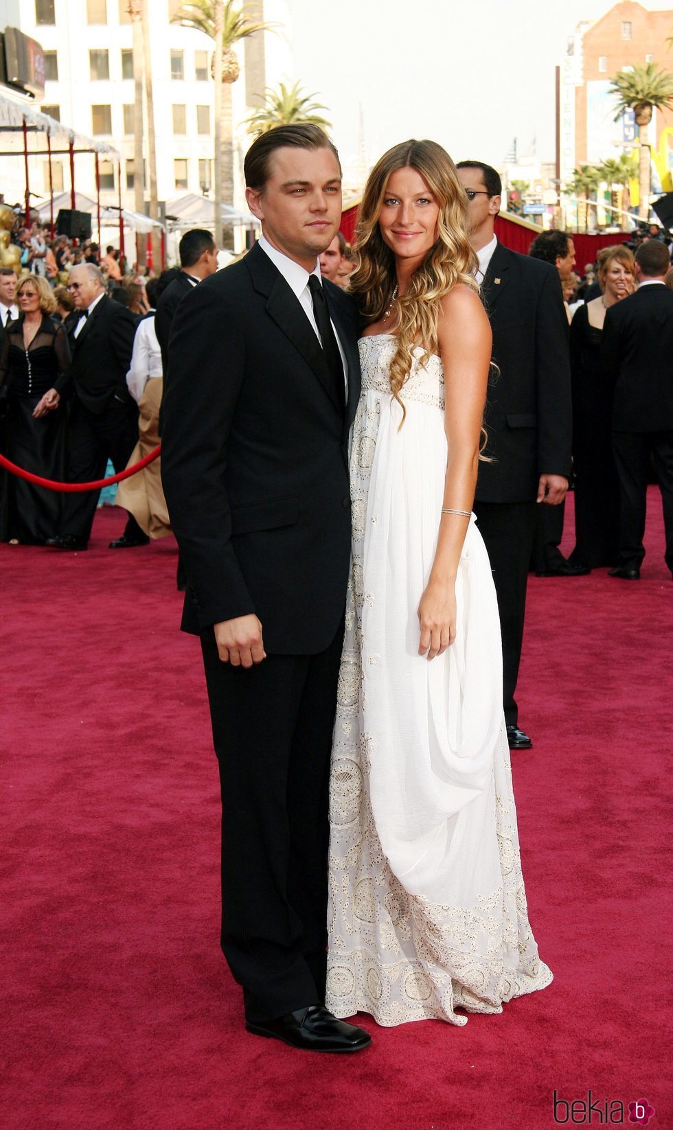 Leonardo DiCaprio y Gisele Bündchen en los Premios Oscar 2005