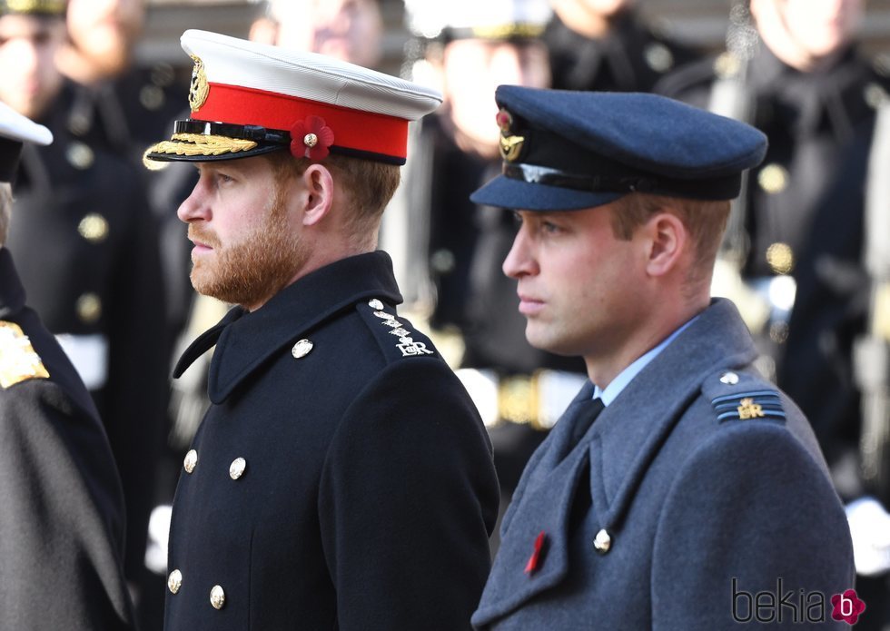 El Príncipe Guillermo y el Príncipe Harry en el Día del Recuerdo 2019