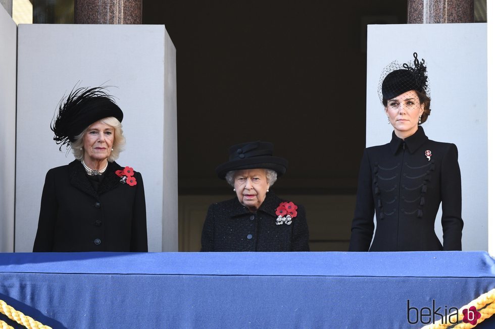 La Reina Isabel, Camilla Parker y Kate Middleton en el Día del Recuerdo 2019