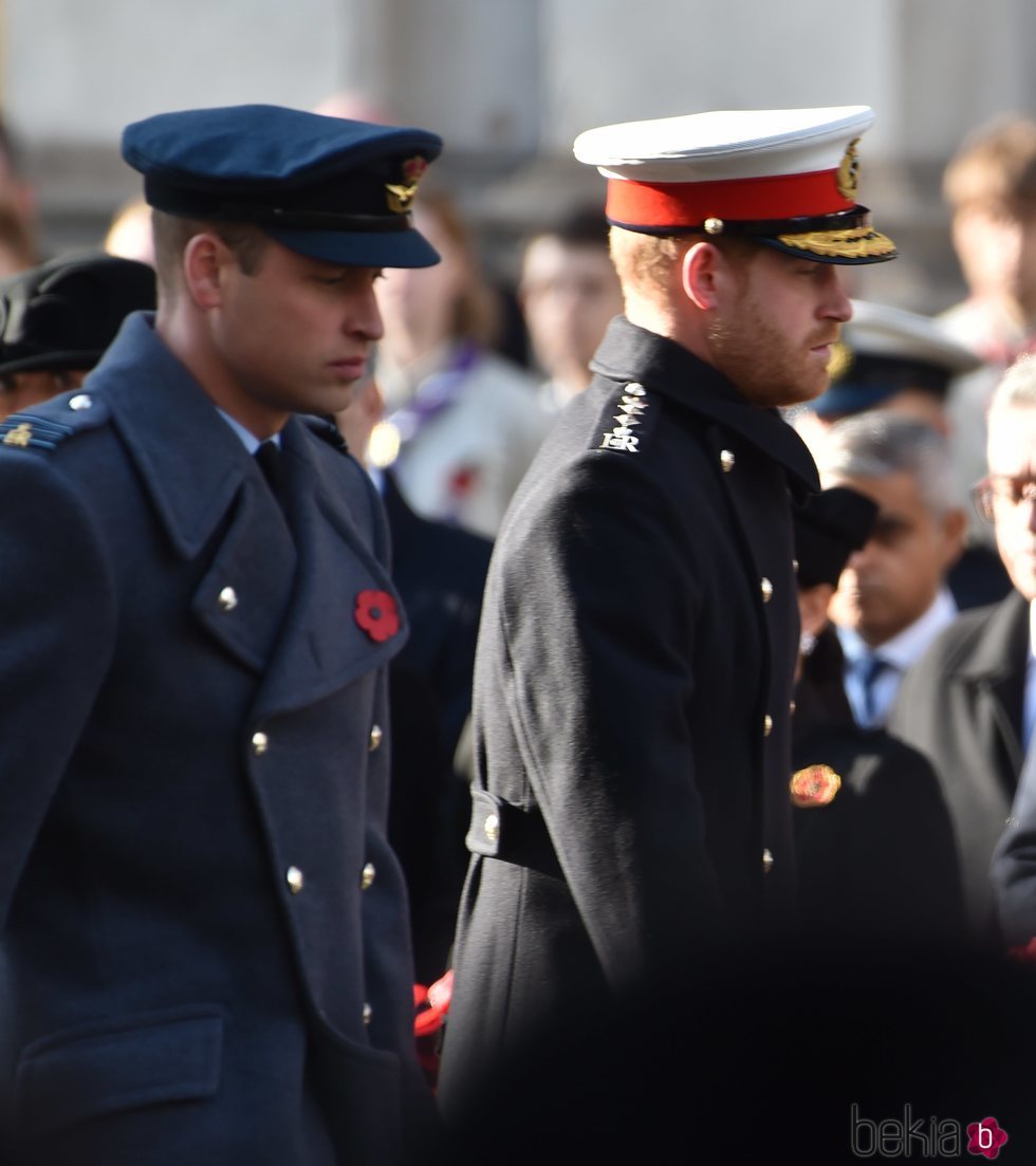 Los Príncipes Guillermo y Harry en el Día del Recuerdo 2019