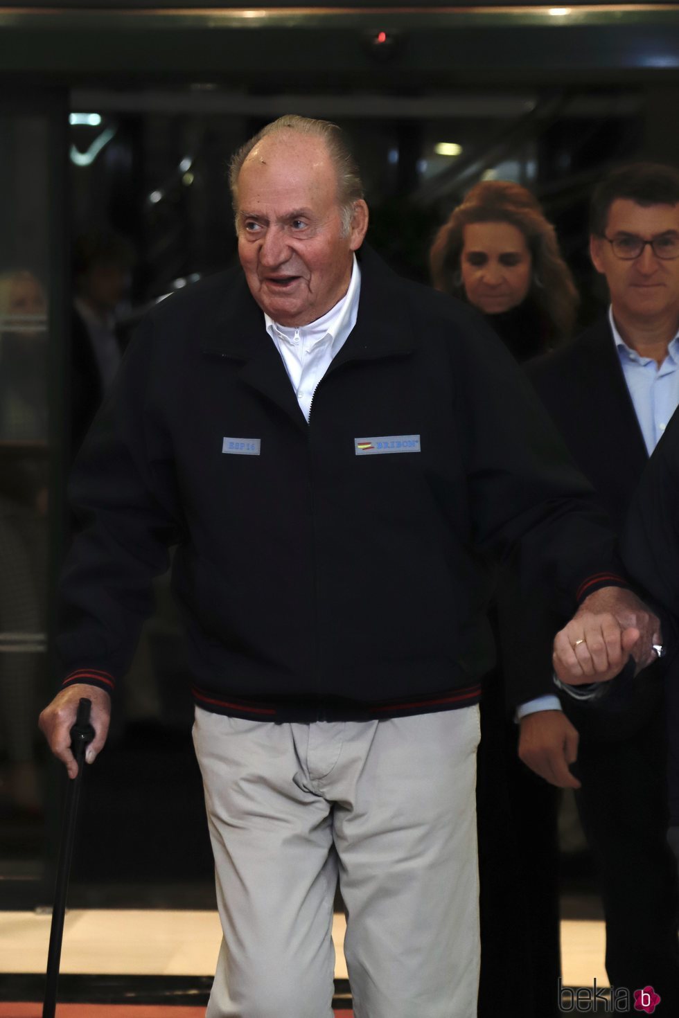 El Rey Juan Carlos I en una cena con autoridades políticas en Sanxenxo (Galicia)