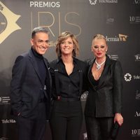 Kiko Hernández, María Casado y Belén Esteban en la alfombra roja de los Premios Iris 2019