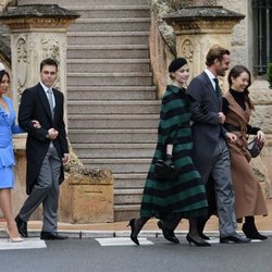 Pierre Casiraghi, Beatrice Borromeo, Alexandra de Hannover, Louis Ducruet y Marie Chevallier en el Día Nacional de Mónaco 2019