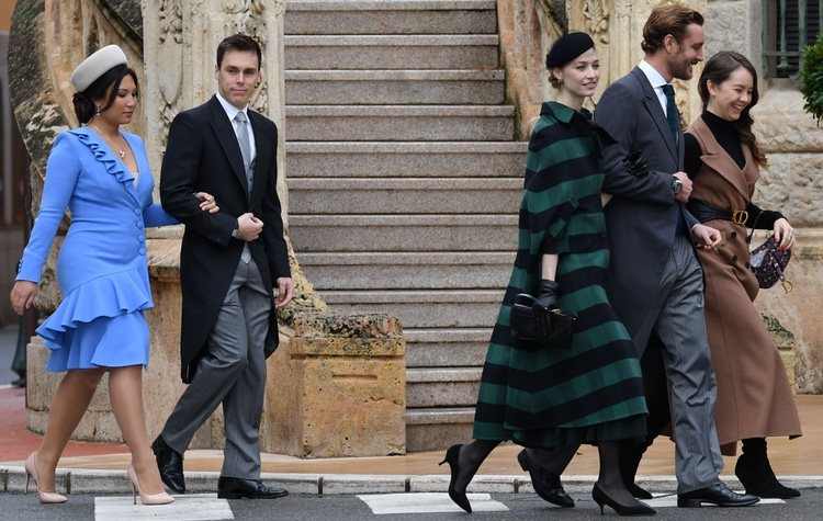 Pierre Casiraghi, Beatrice Borromeo, Alexandra de Hannover, Louis Ducruet y Marie Chevallier en el Día Nacional de Mónaco 2019