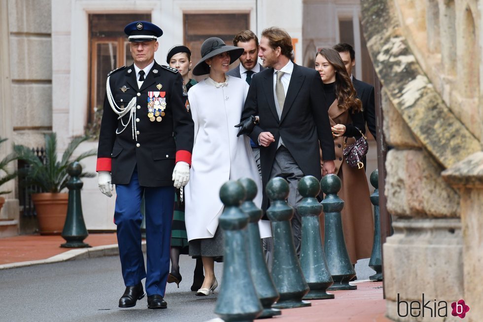 Andrea Casiraghi y Tatiana Santo Domingo, Pierre Casiraghi y Beatrice Borromeo y Alexandra de Hannover en el Día Nacional de Mónaco 2019