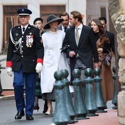 Andrea Casiraghi y Tatiana Santo Domingo, Pierre Casiraghi y Beatrice Borromeo y Alexandra de Hannover en el Día Nacional de Mónaco 2019