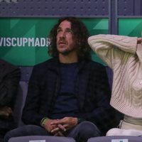 Carles Puyol y Vanesa Lorenzo en la Copa Davis 2019