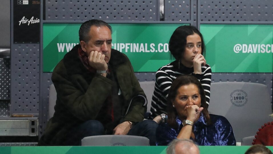 Victoria Federica y Jaime de Marichalar en la semifinal de la Copa Davis