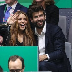 Shakira y Gerard Piqué, emocionados en la final de la Copa Davis 2019