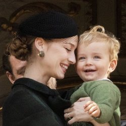 Beatrice Borromeo y su hijo Francesco Casiraghi, muy sonrientes en el Día Nacional de Mónaco 2019