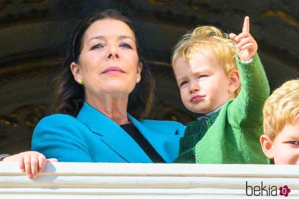 Carolina de Mónaco y su nieto Francesco Casiraghi en el Día Nacional de Mónaco 2019