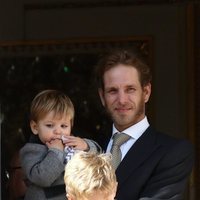 Andrea Casiraghi y sus hijos Sasha y Max en el Día Nacional de Mónaco 2019