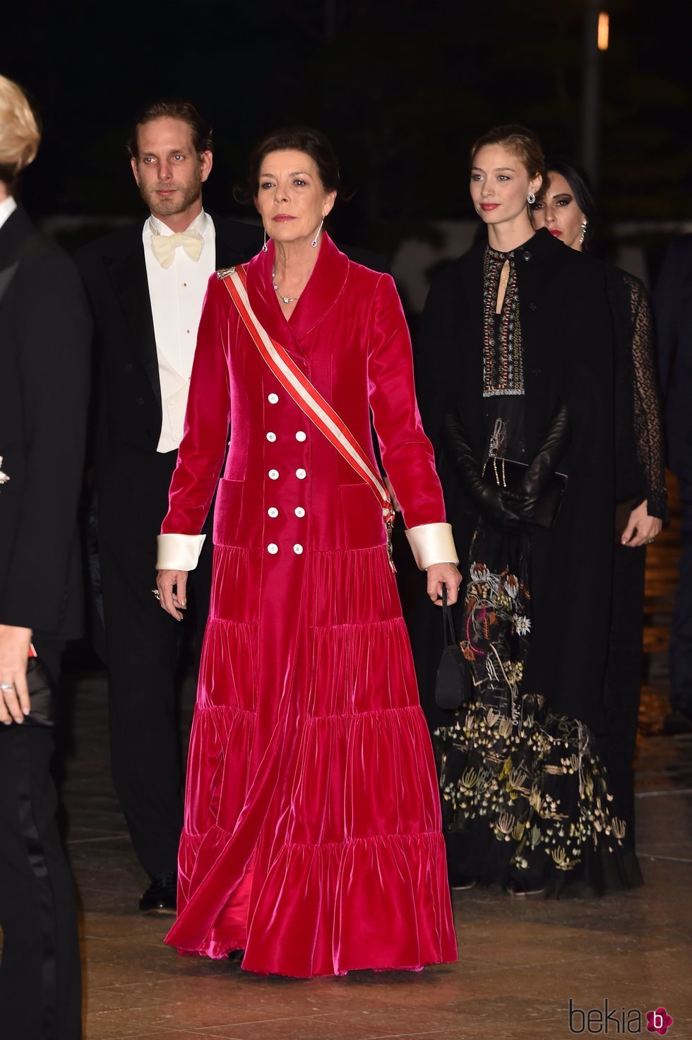 Carolina de Mónaco, Andrea Casiraghi y Beatrice Borromeo en la gala por el Día Nacional de Mónaco 2019