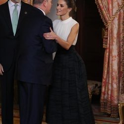 La Reina Letizia y Alberto de Mónaco en la recepción por la Conferencia sobre el Cambio Climático